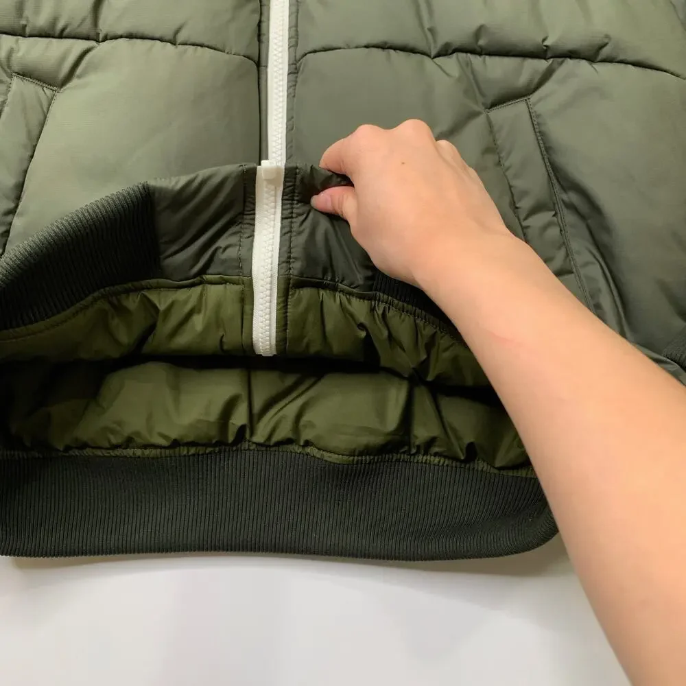Nike Jacket Mens M Medium Army Green Sportswear Therma Legacy Reversible Bomber